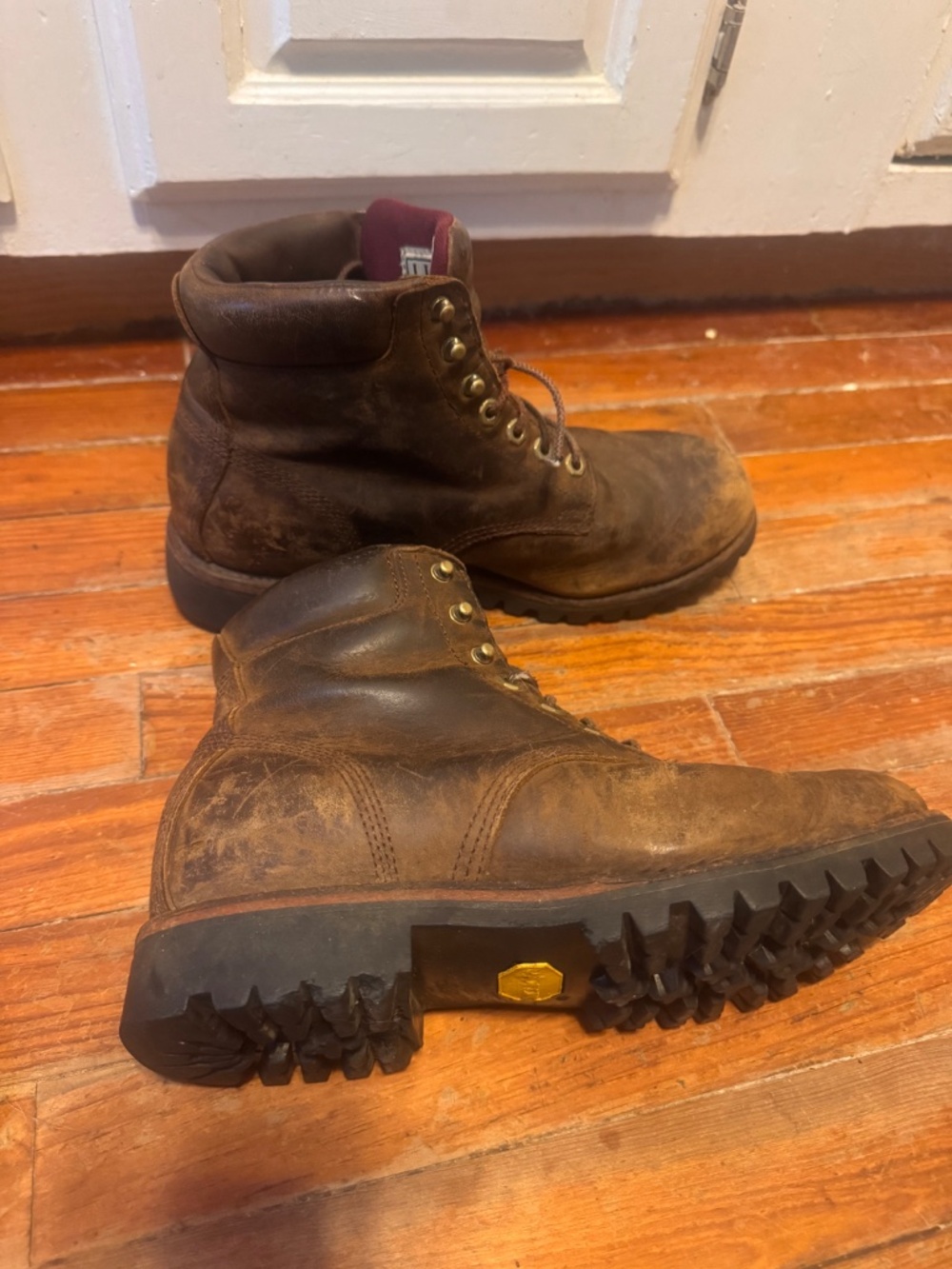 vintage L.L.Bean men's all-leather work/hiking boots size 9 likely from the late - Picture 7 of 8